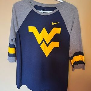 WVU Nike baseball tee